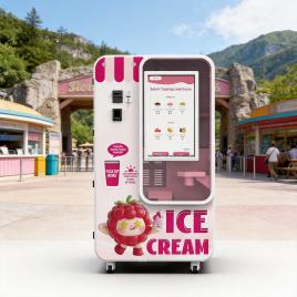 Macchina vending di gelato commerciale con 15s Fast Serve & sistema di controllo remoto per attività self-service ad alto profitto